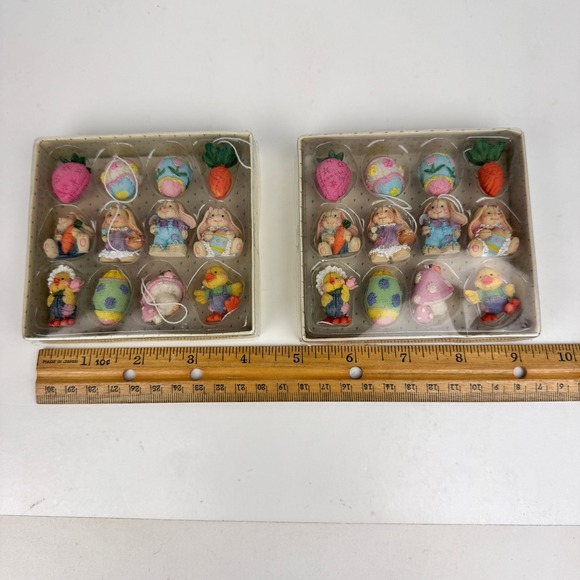 24 Vtg 1999 Spring Easter Small Resin Ornaments Gardening Grannycore Grandmacore - Picture 4 of 9